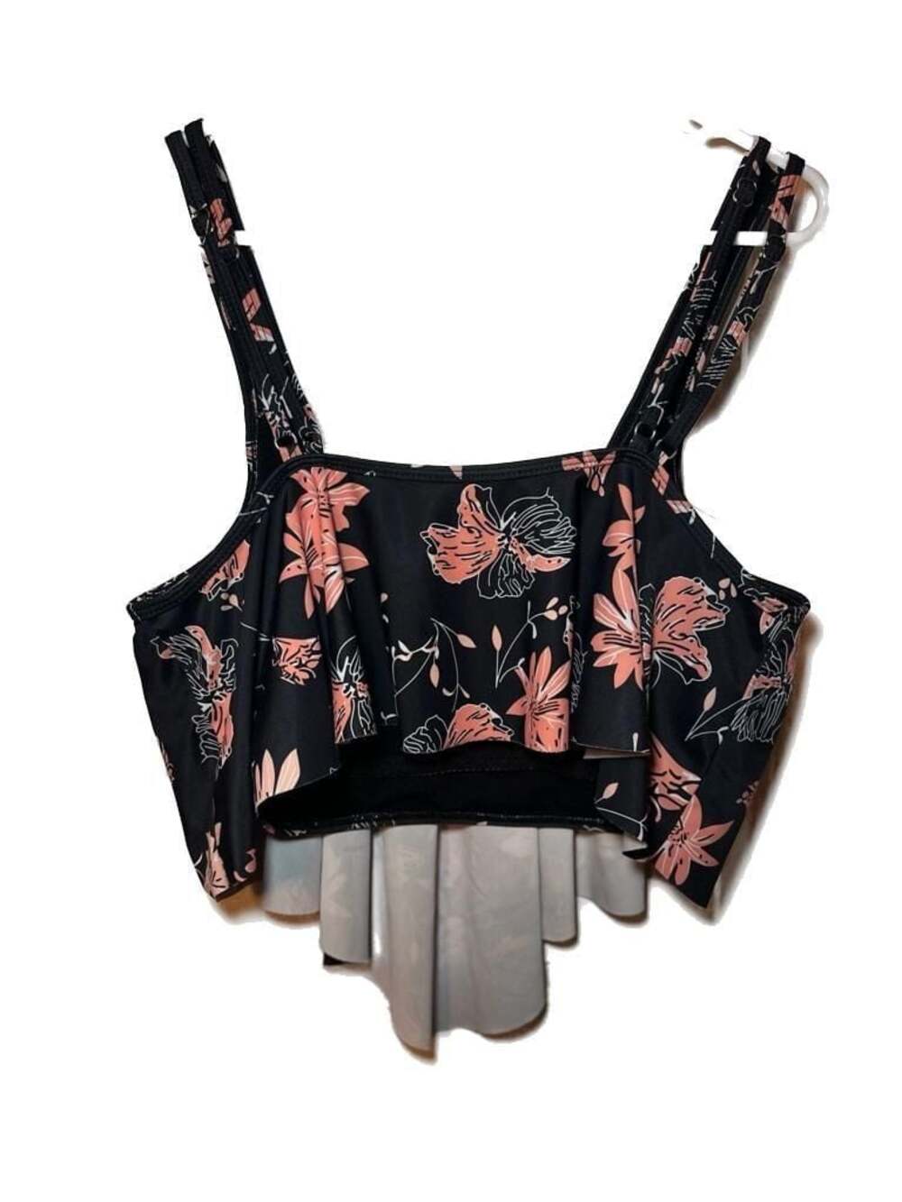 Rxrxcoco Tropical Floral‎ Flounce Tankini Swim Top - Picture 2 of 2